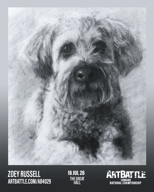Promotional asset for Art Battle Toronto on July 16, 2026: ab4029_zoey russell.png.