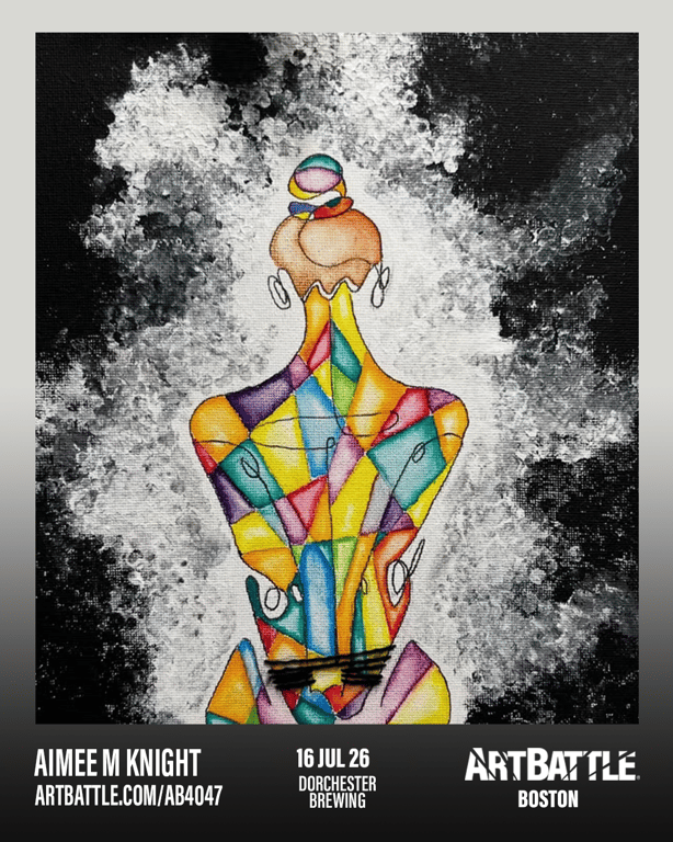 Promotional asset for Art Battle Boston on July 16, 2026: ab4047_aimee knight.png.