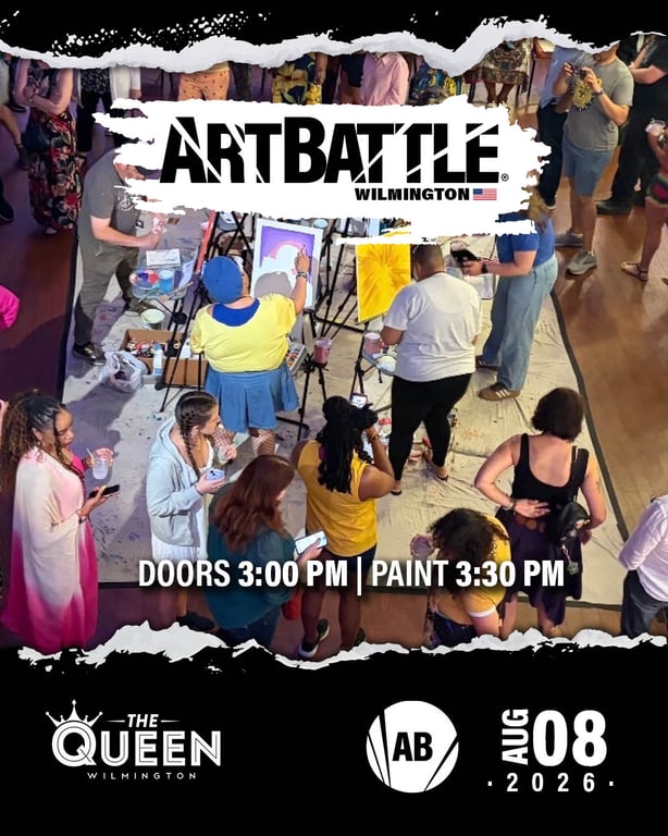 Promotional asset for Art Battle Wilmington on August 8, 2026: AB4126 - Wilmington - 8AUG2026A5.jpg.