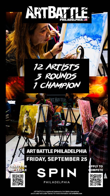 Promotional asset for Art Battle Philadelphia on September 25, 2026: AB4136 - Philadelphia -25SEP2026A.jpg.
