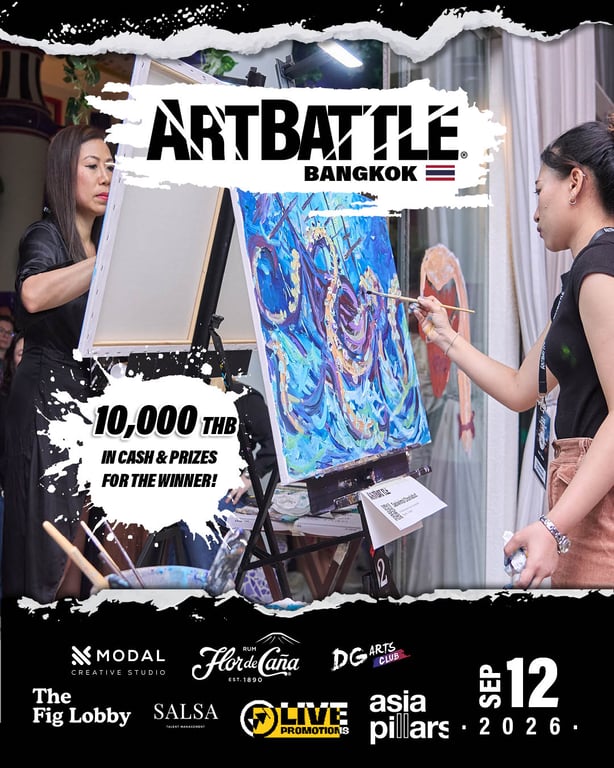 Promotional poster for Art Battle Bangkok on September 12, 2026.