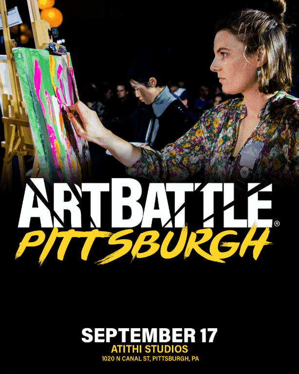 Promotional asset for Art Battle Pittsburgh on September 17, 2026: ab4038_ads_slide.gif.