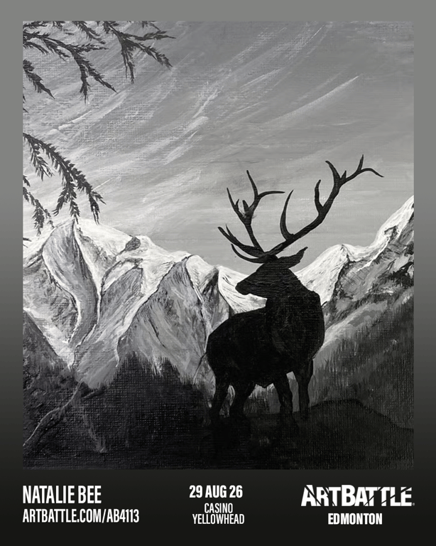 Promotional asset for Art Battle Edmonton on August 29, 2026: ab4113_ natalie bee.png.