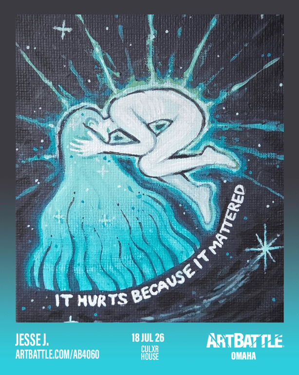Promotional asset for Art Battle Omaha on July 18, 2026: ab4060_jesse j.png.