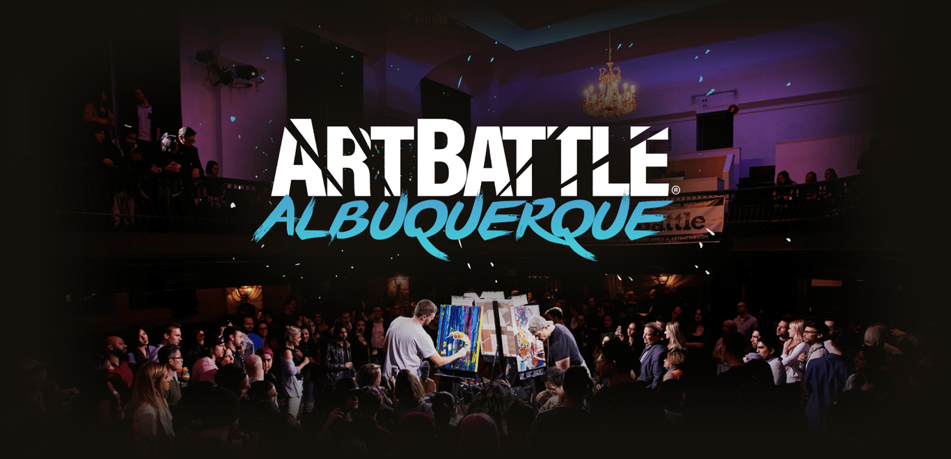 Header banner for Art Battle Albuquerque on August 16, 2026.