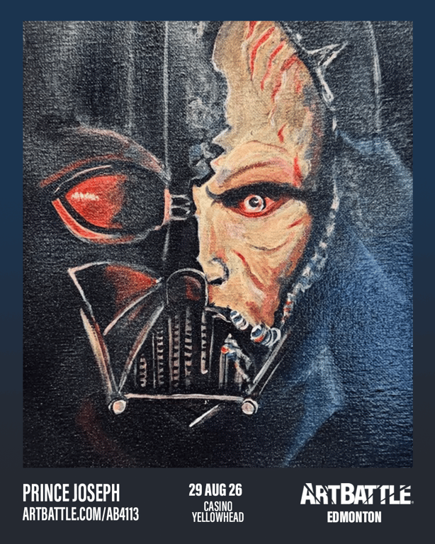 Promotional asset for Art Battle Edmonton on August 29, 2026: ab4113_prince joseph.png.