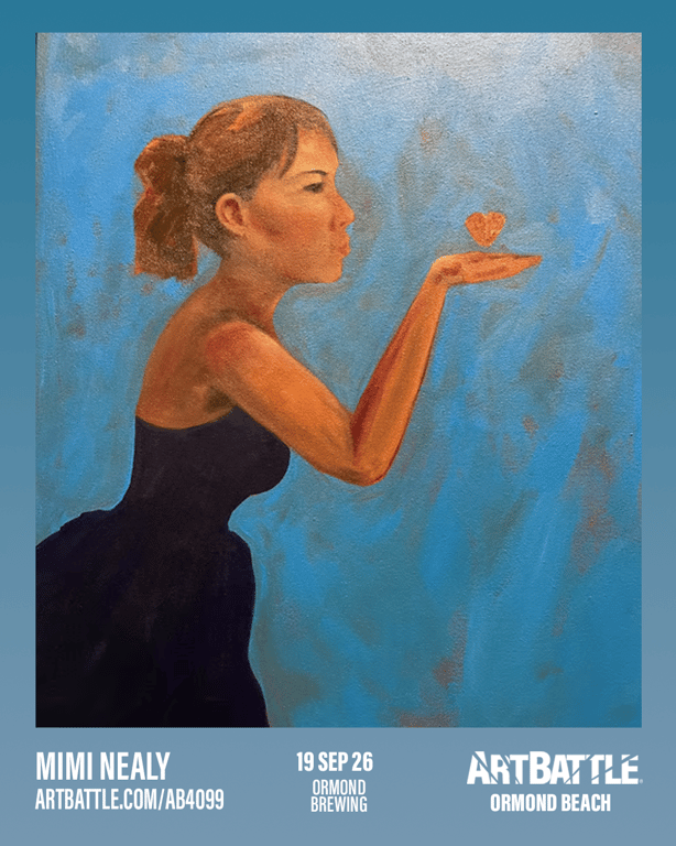 Promotional asset for Art Battle Ormond Beach on September 19, 2026: ab4099_mimi nealy.png.