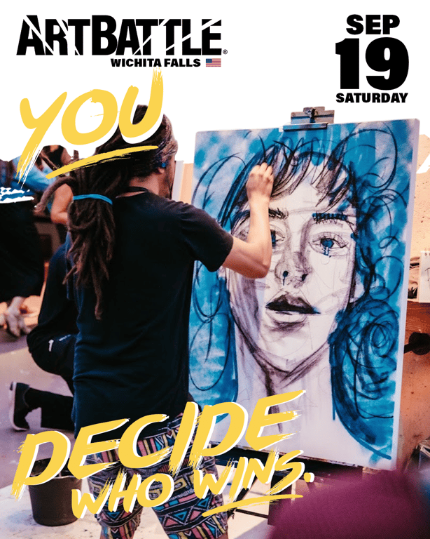 Promotional asset for Art Battle Wichita Falls on September 19, 2026: ab4117_ads_4-5.png.