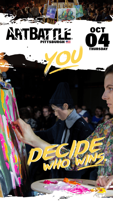 Promotional asset for Art Battle Pittsburgh on September 17, 2026: ab4038_ads_9-16.png.