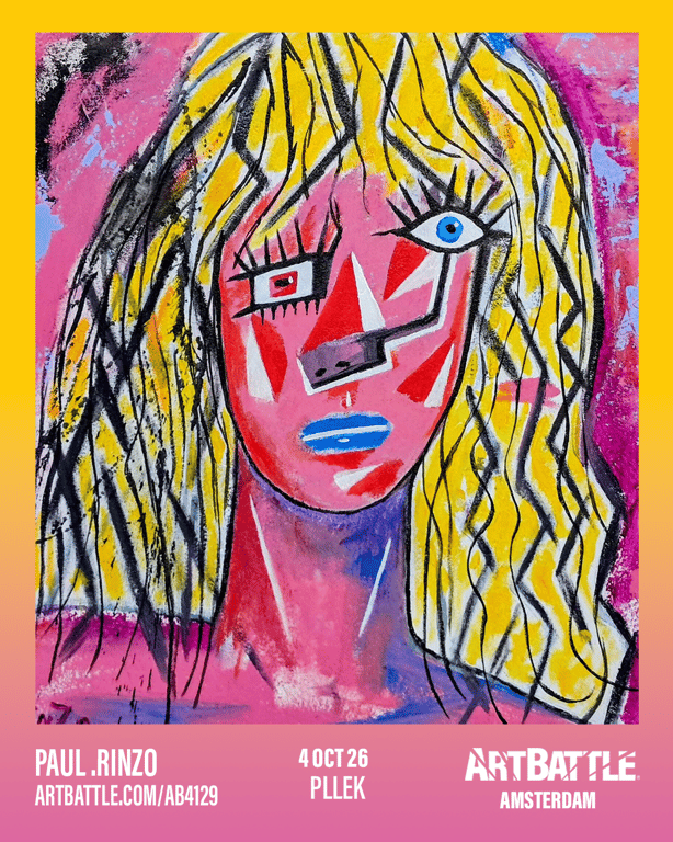 Promotional asset for Art Battle Amsterdam on October 4, 2026: ab4129_paul rinzo.png.