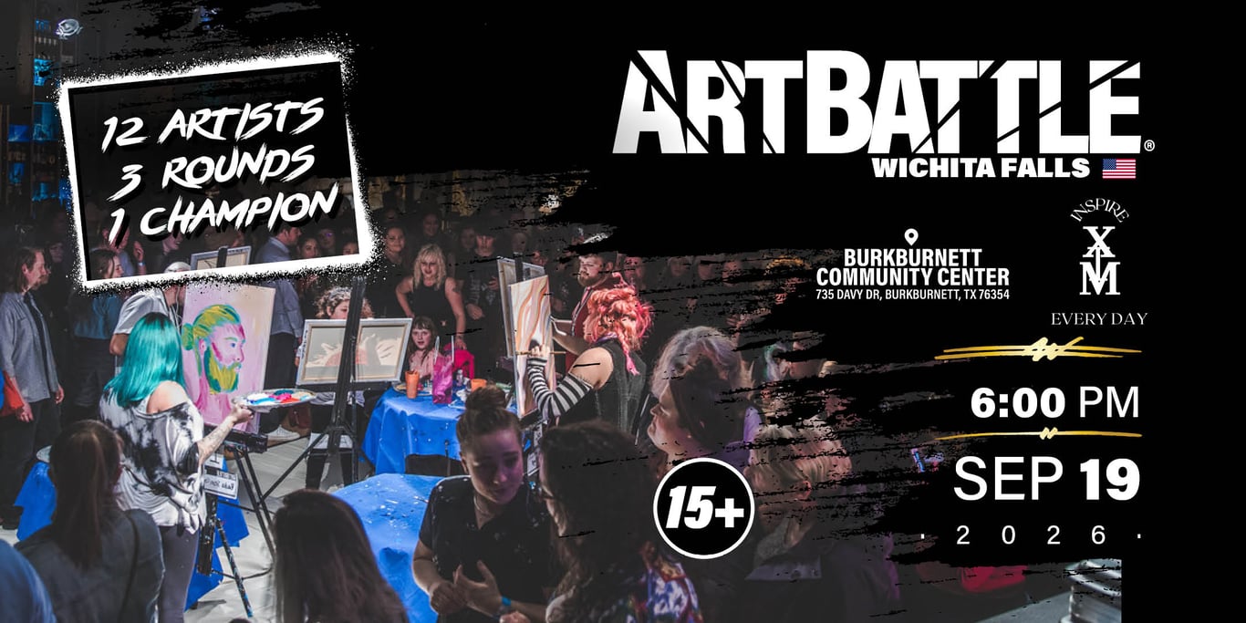Promotional asset for Art Battle Wichita Falls on September 19, 2026: AB4117 - Wichita Falls -19SEP2026A3.jpg.