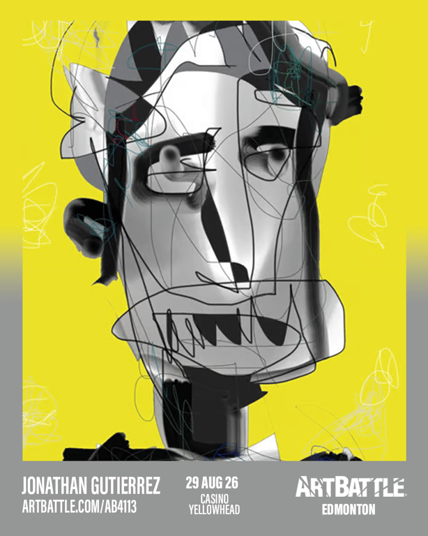 Promotional asset for Art Battle Edmonton on August 29, 2026: ab4113_jonahan gutierre.png.