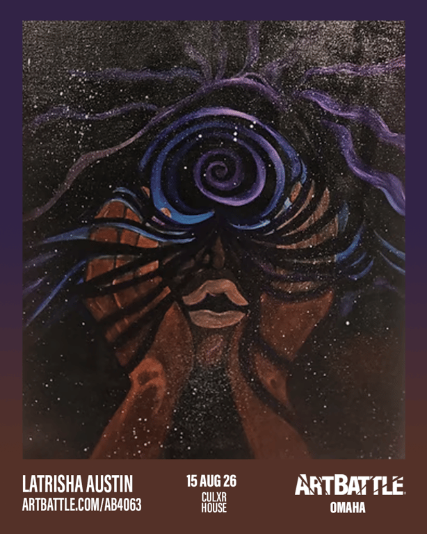Promotional asset for Art Battle Omaha on August 15, 2026: ab4063_latrisha austin.png.