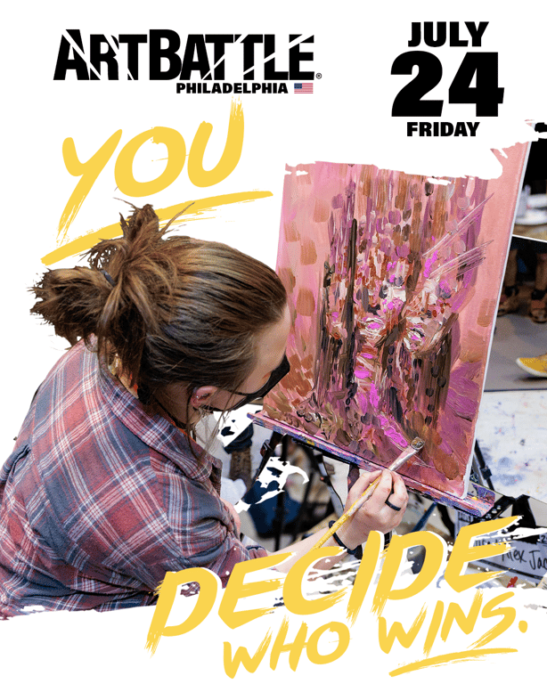 Promotional asset for Art Battle Philadelphia on July 24, 2026: ab4089_ads_3-4.png.