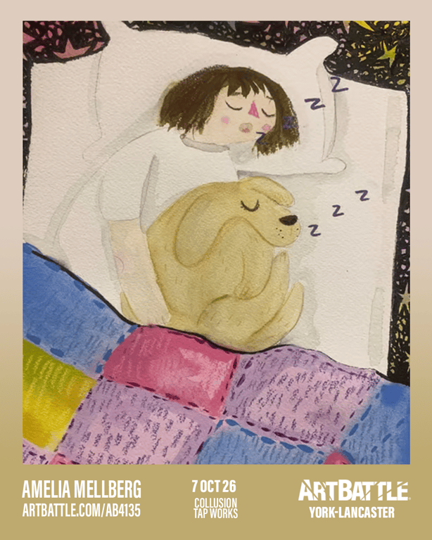 Promotional asset for Art Battle Lancaster on October 7, 2026: ab4135_amelia mellberg.png.