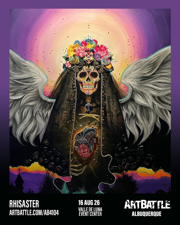 Promotional asset for Art Battle Albuquerque on August 16, 2026: ab4104_rhisaster.png.