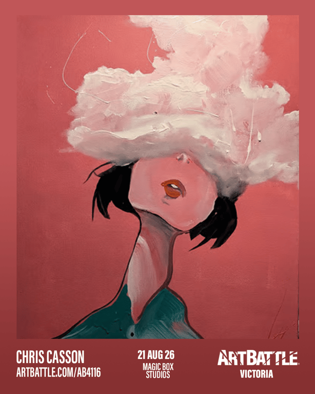 Promotional asset for Art Battle Victoria on August 21, 2026: ab4116_chris casson.png.