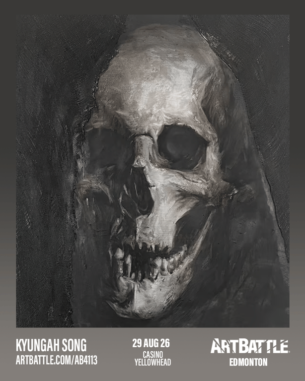 Promotional asset for Art Battle Edmonton on August 29, 2026: ab4113_kyungah song.png.