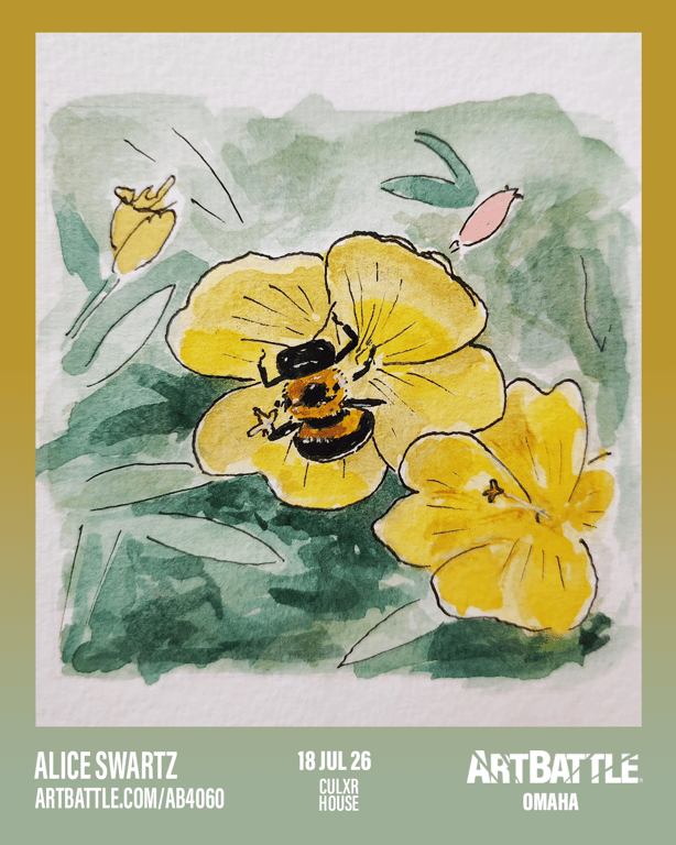 Promotional asset for Art Battle Omaha on July 18, 2026: ab4060_alice swartz.png.