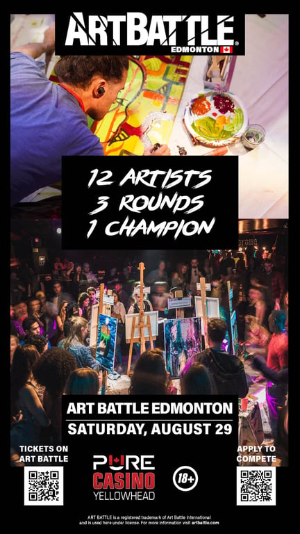 Promotional asset for Art Battle Edmonton on August 29, 2026: AB4113 - Edmonton - 29AUG2026A.jpg.