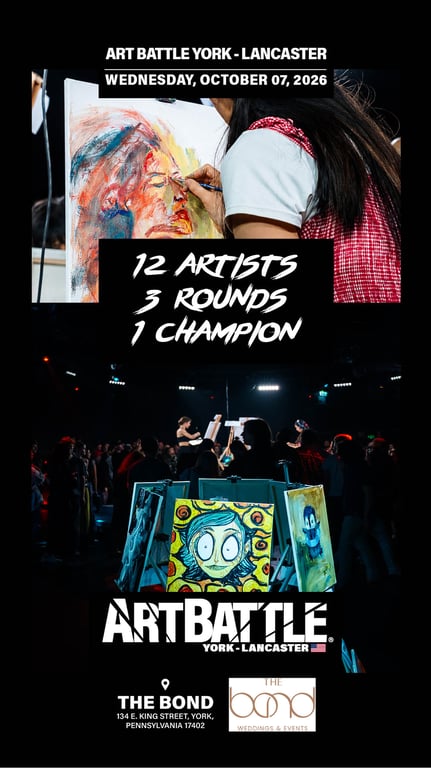 Promotional asset for Art Battle this event on October 7, 2026: AB4135 - Lancaster - 07OCT26A4.jpg.