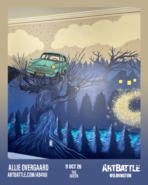 Promotional asset for Art Battle Wilmington on October 11, 2026: ab4161_allie overgaard.png.