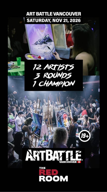 Promotional asset for Art Battle Vancouver on November 21, 2026: AB4156 - Vancouver - 21NOV2026A4.jpg.