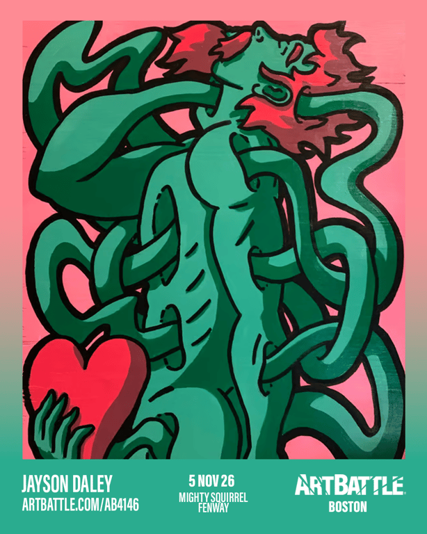 Promotional asset for Art Battle Boston on November 5, 2026: ab4146_jayson daley.png.