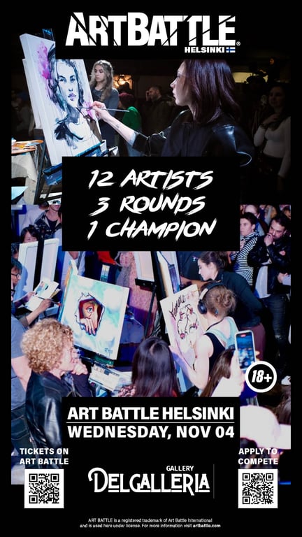Promotional asset for Art Battle Helsinki on November 4, 2026: AB4142 - Helsinki -4NOV2026A.jpg.