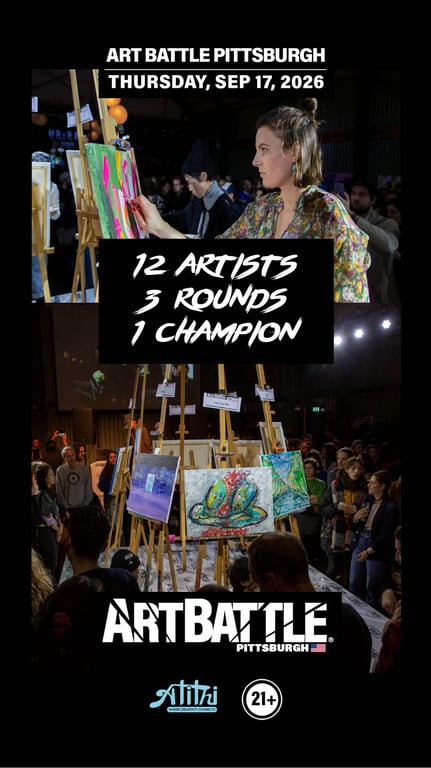 Promotional asset for Art Battle Pittsburgh on September 17, 2026: AB4038 - Pittsburgh - 17SEP2026A4.jpg.