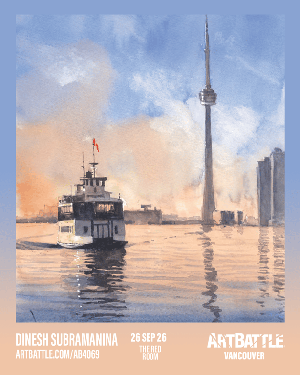 Promotional asset for Art Battle Vancouver on September 26, 2026: ab4069_dinesh subramanina.png.
