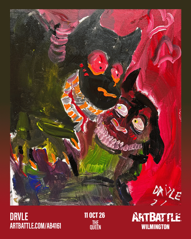Promotional asset for Art Battle Wilmington on October 11, 2026: ab4161_drvle.png.
