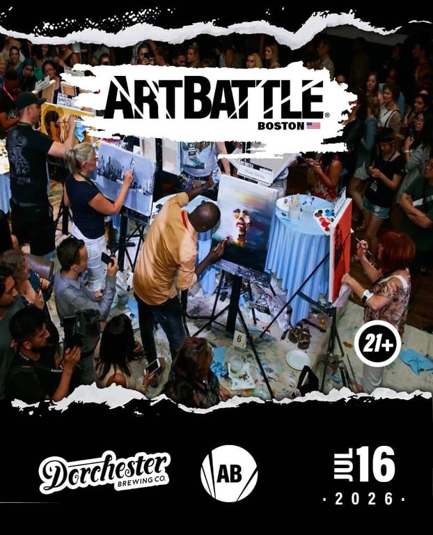 Promotional asset for Art Battle Boston on July 16, 2026: AB4047 - Boston - 16JUL2026A5.jpg.