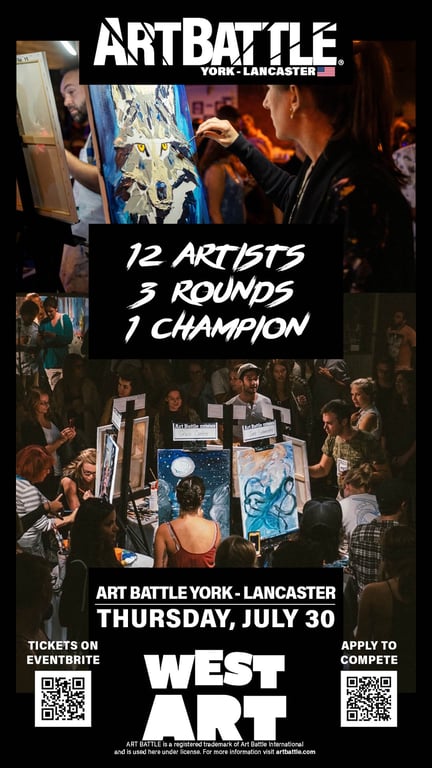Promotional asset for Art Battle Lancaster on July 30, 2026: AB4088 - Lancaster - 30JUL26A.jpg.