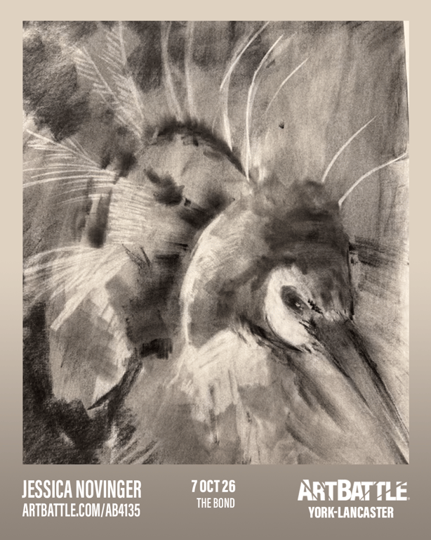 Promotional asset for Art Battle Lancaster on October 7, 2026: ab4135_jessica novinger.png.