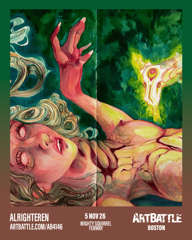 Promotional asset for Art Battle Boston on November 5, 2026: ab4146_alrighteren.png.