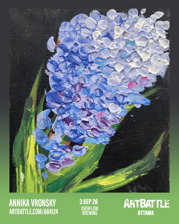 Promotional asset for Art Battle Ottawa on September 3, 2026: ab4124_annika vronsky.png.