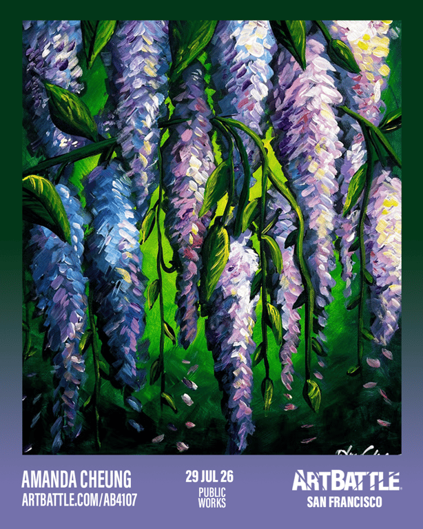 Promotional asset for Art Battle San Francisco on July 29, 2026: ab4107_amanda cheung.png.