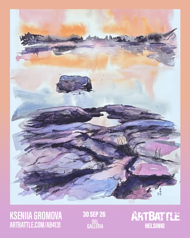 Promotional asset for Art Battle Helsinki on September 30, 2026: ab4131_kseniia gromova.png.