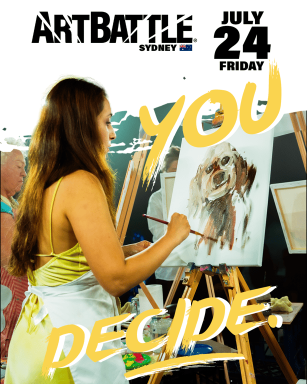Promotional asset for Art Battle Sydney on July 24, 2026: ab4031_ads_3-4.png.
