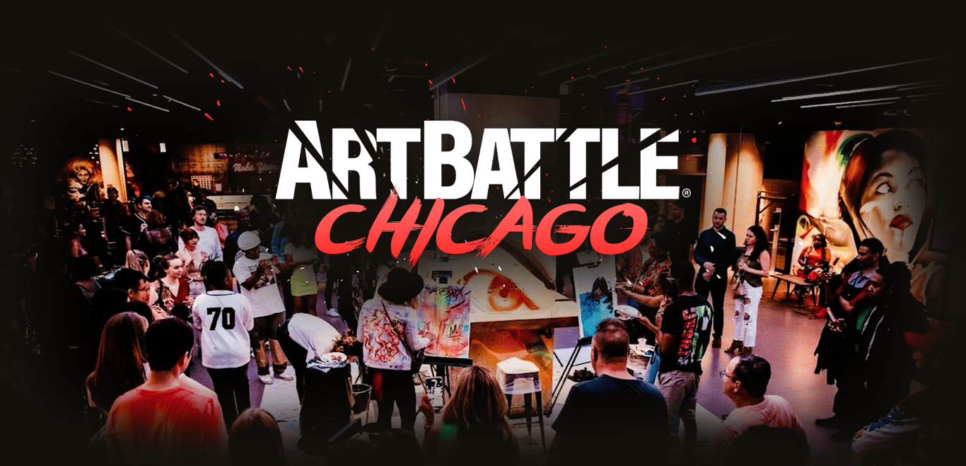 Promotional asset for Art Battle Chicago on July 31, 2026: ab4100_header.png.