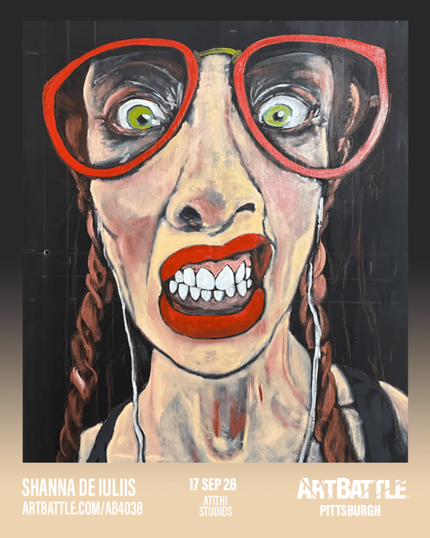 Promotional asset for Art Battle Pittsburgh on September 17, 2026: ab4038_shanna de iuliis.png.
