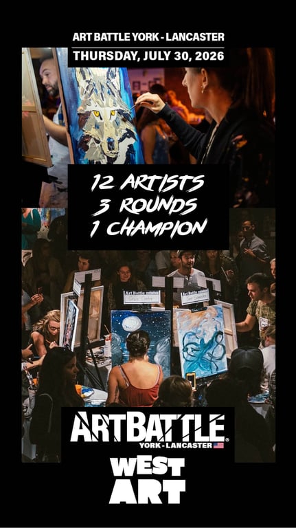 Promotional asset for Art Battle Lancaster on July 30, 2026: AB4088 - Lancaster - 30JUL26A4.jpg.