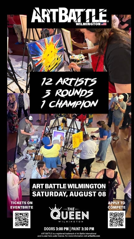 Promotional asset for Art Battle Wilmington on August 8, 2026: AB4126 - Wilmington - 8AUG2026A.jpg.