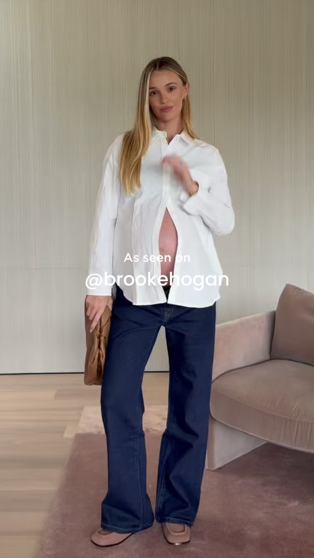 Your maternity wardrobes most versatile denim: bump days, busy days, everyday.