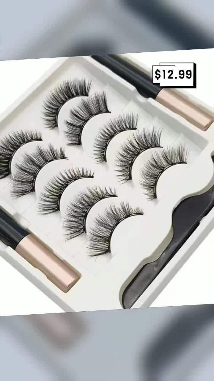 Reusable Magnetic Lash Set, apply in seconds, holds all day — no glue, just glam