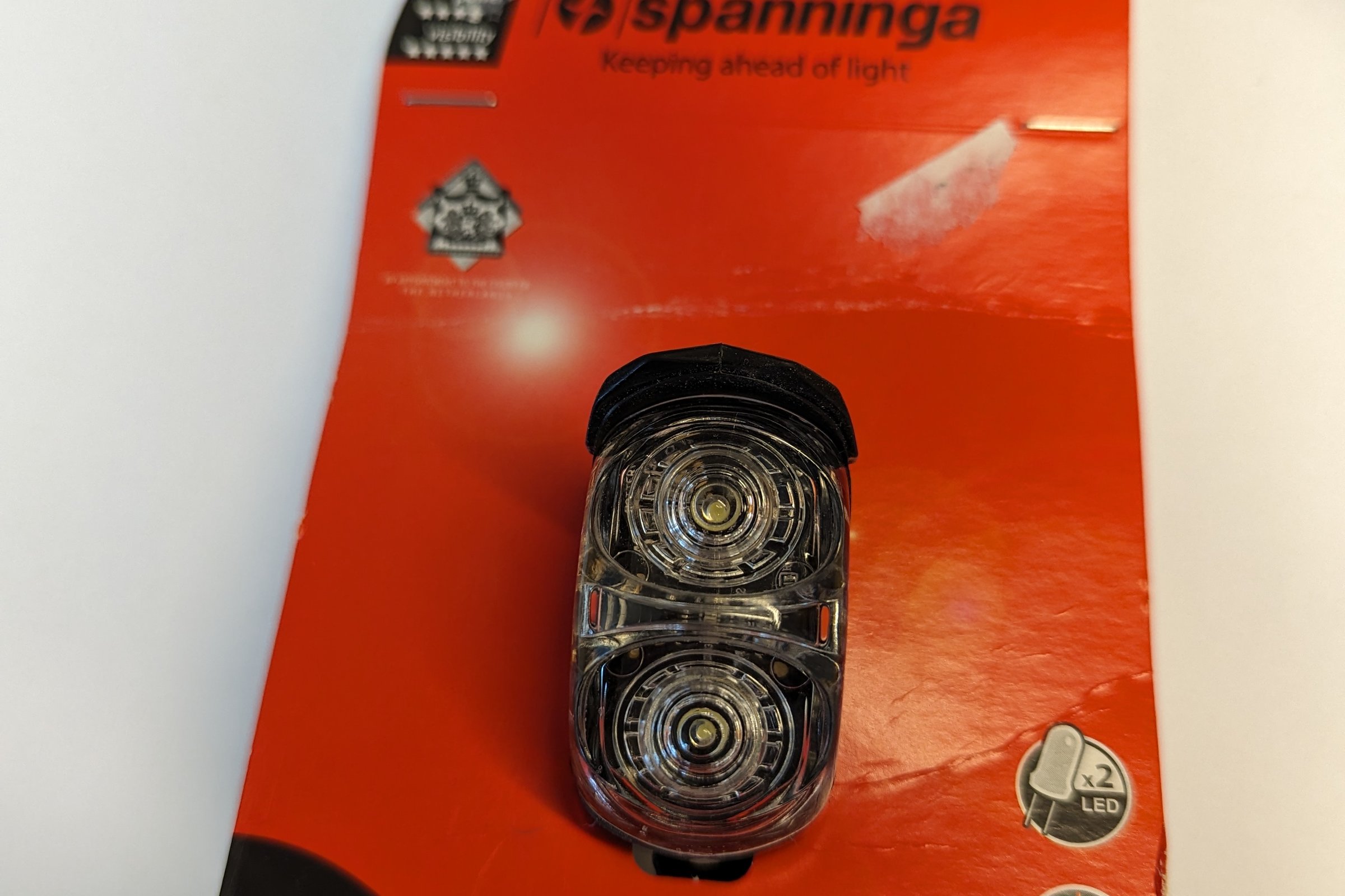 Ledlykt front (oppladbar)