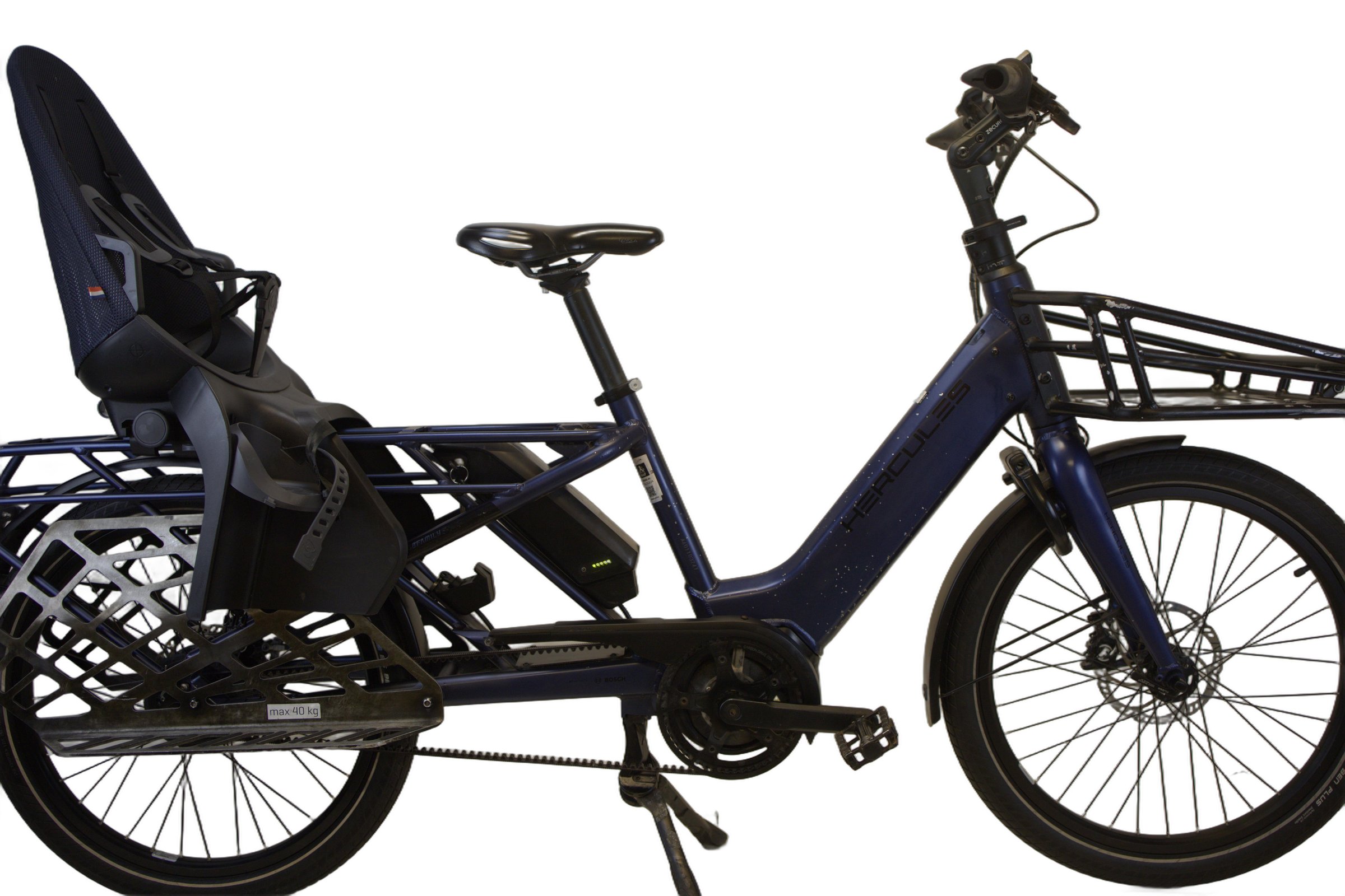 HERCULES ROB FAMILY (2939 km) med barnesete, vinterdekk, kurv og fothviler