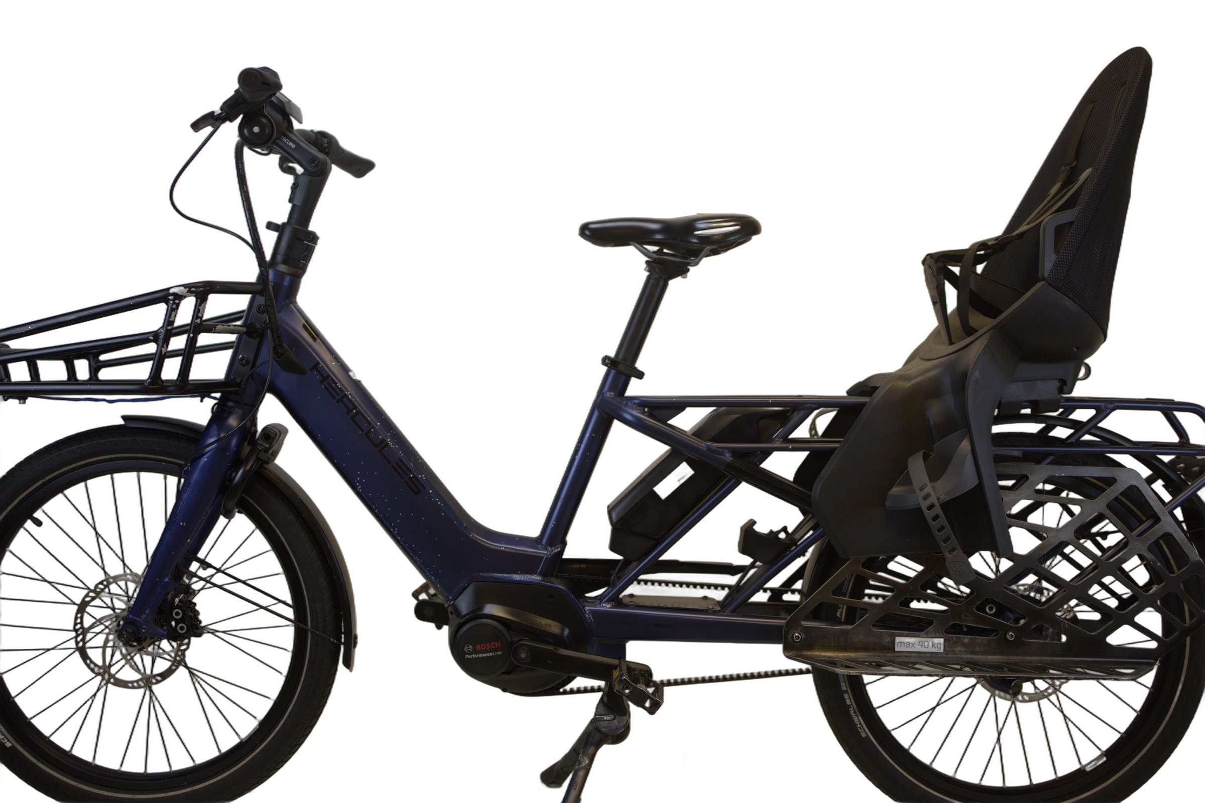 HERCULES ROB FAMILY (2939 km) med barnesete, vinterdekk, kurv og fothviler