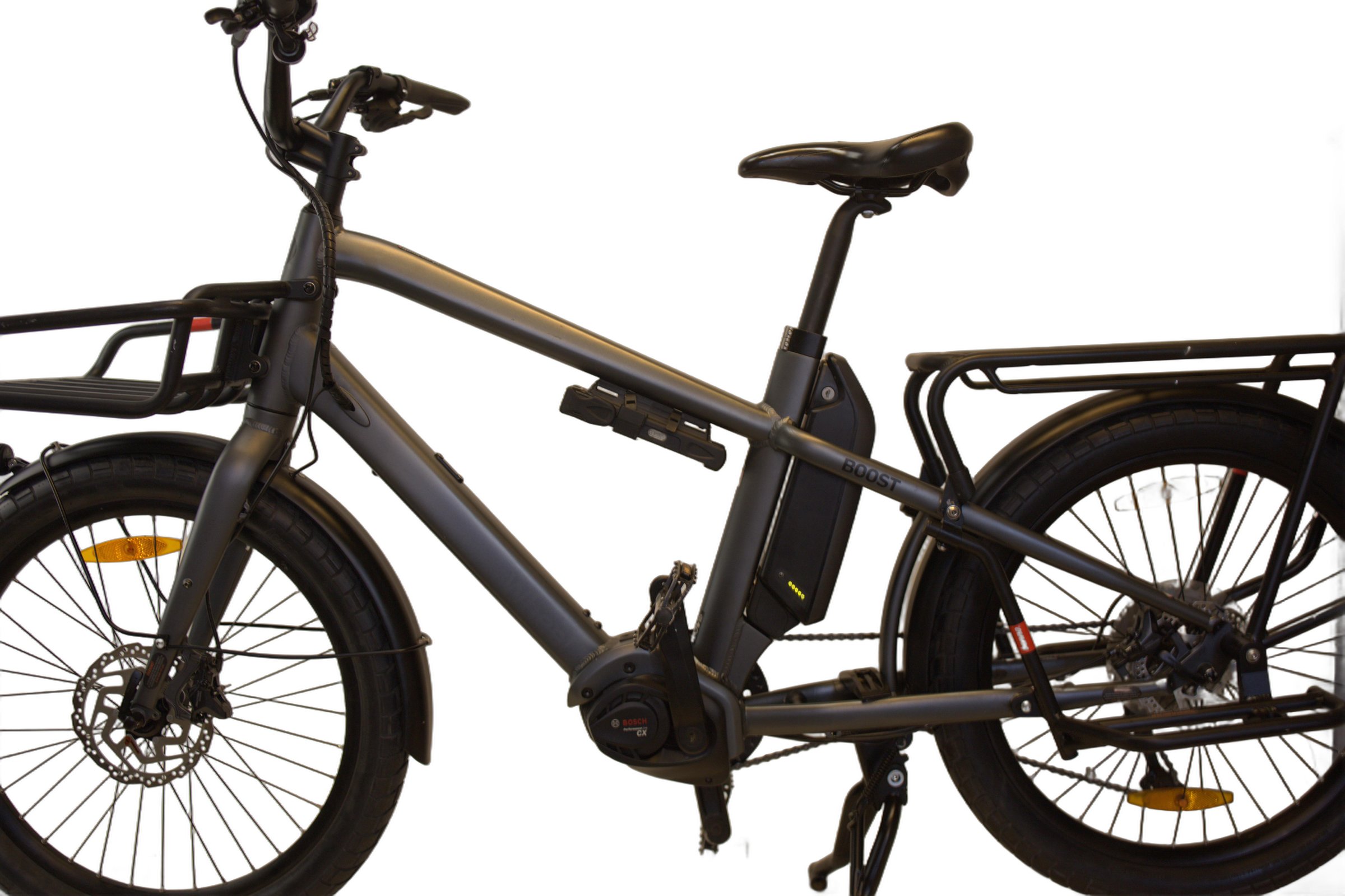 Benno Boost 10D CX500 med  frontbærer, fothvilere, dobbeltstøtte og foldelås
